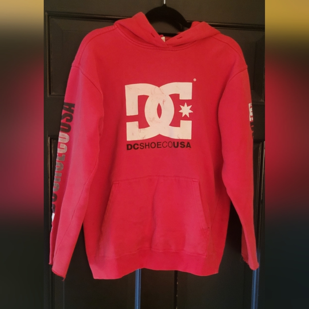 Vintage DC Shoe Co Hoodie Mens Small Y2K Skate Skater Skateboarding Streetwear